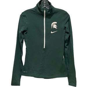 MICHIGAN STATE UNIVERSITY NIKE Dri Fit 1/4 Zip Up Top